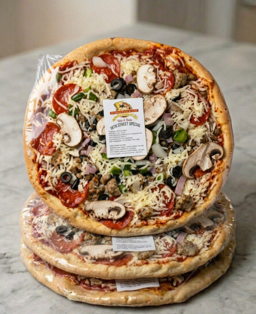 3-Pack 18th Street Special Pizzas – Triple Loaded Legend