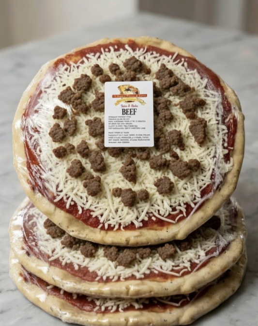 3-Pack Beef Pizzas – Triple Beef Deal