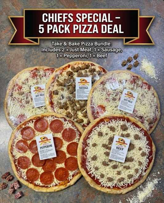 Chiefs Special – 5 Pack Pizza Deal