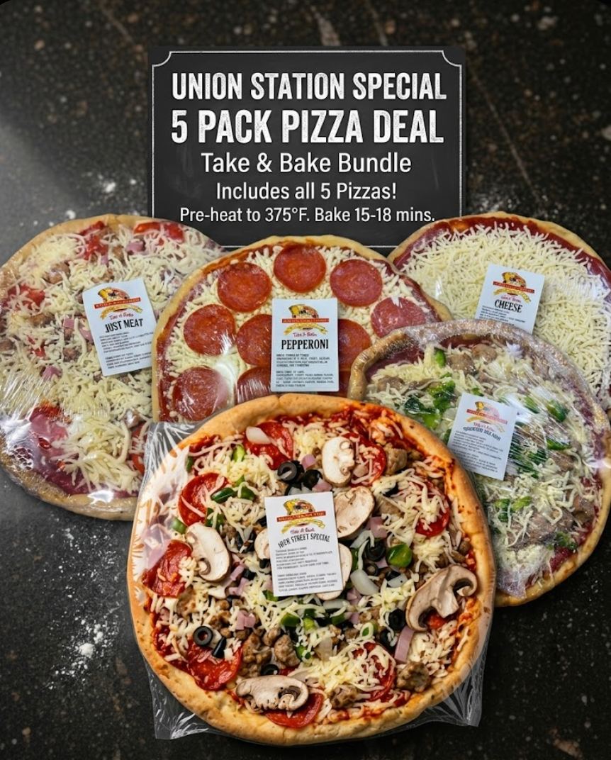 Union Station Special – 5 Pack Pizza Deal